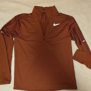Nike Burnt Orange Quarter-Zip Top